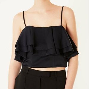 Topshop Frill Crepe Bralet *Ariana Grande*